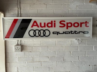 Lot 51 - AUDI SPORT REPRO DEALER ILLUMINATED SIGN 48" X 12"