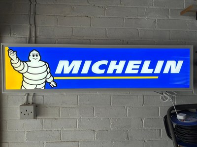 Lot 33 - MICHELIN GARAGE ILLUMINATED SIGN 48" X 12"