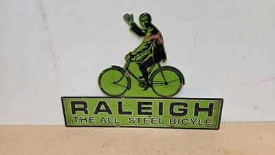 Lot 507 - METAL REPRO RALEIGH SIGN 20" X 27"
