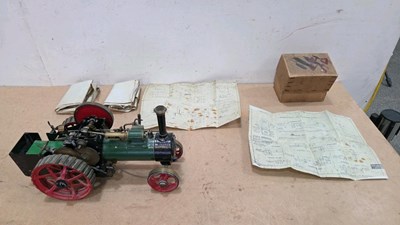 Lot 823 - BASSETT- LOWKE WORKING SINGLE CYLINDER TRACTION ENGINE , COMPLETE WITH BUILD PLANS