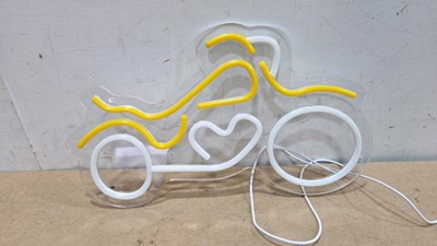 Lot 591 - LED SHAPED MOTORCYCLE LIGHT 15" X 9"