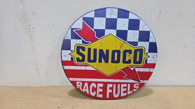 Lot 857 - SUNOCO RACE FUEL PRINTED REPRO SIGN 17" DIA