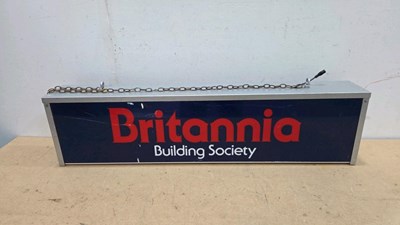 Lot 451 - BRITANNIA , DOUBLE SIDED ILLUMINATED SIGN 36" X 9"