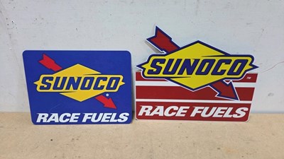 Lot 775 - PAIR OF SUNOCO REPRO PRINTED SIGNS APPROX 15" X 10"