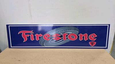 Lot 281 - FIRESTONE REPRO ALLY SIGN 59" X 15"