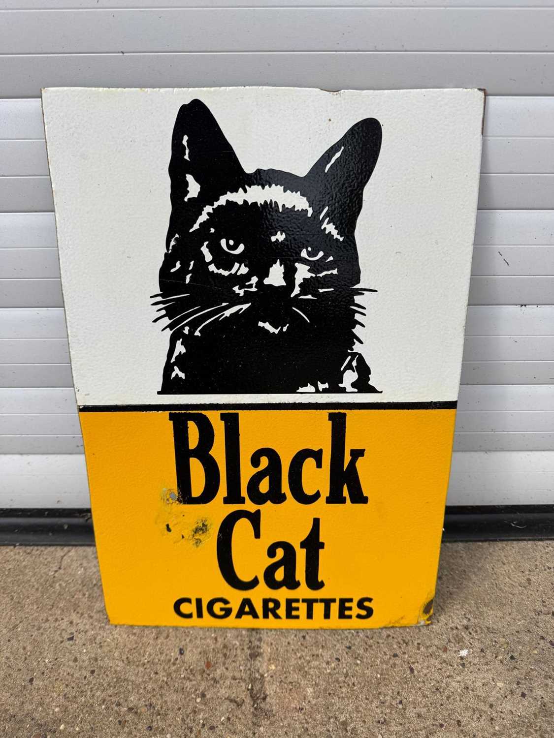 Lot 185 - BLACK CAT PAINTED REPRO SIGN 18