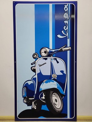 Lot 21 - METAL VESPA SIGN 15" X 28"