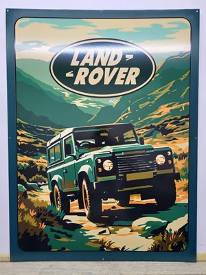 Lot 73 - METAL LAND ROVER SIGN 24" X 32"
