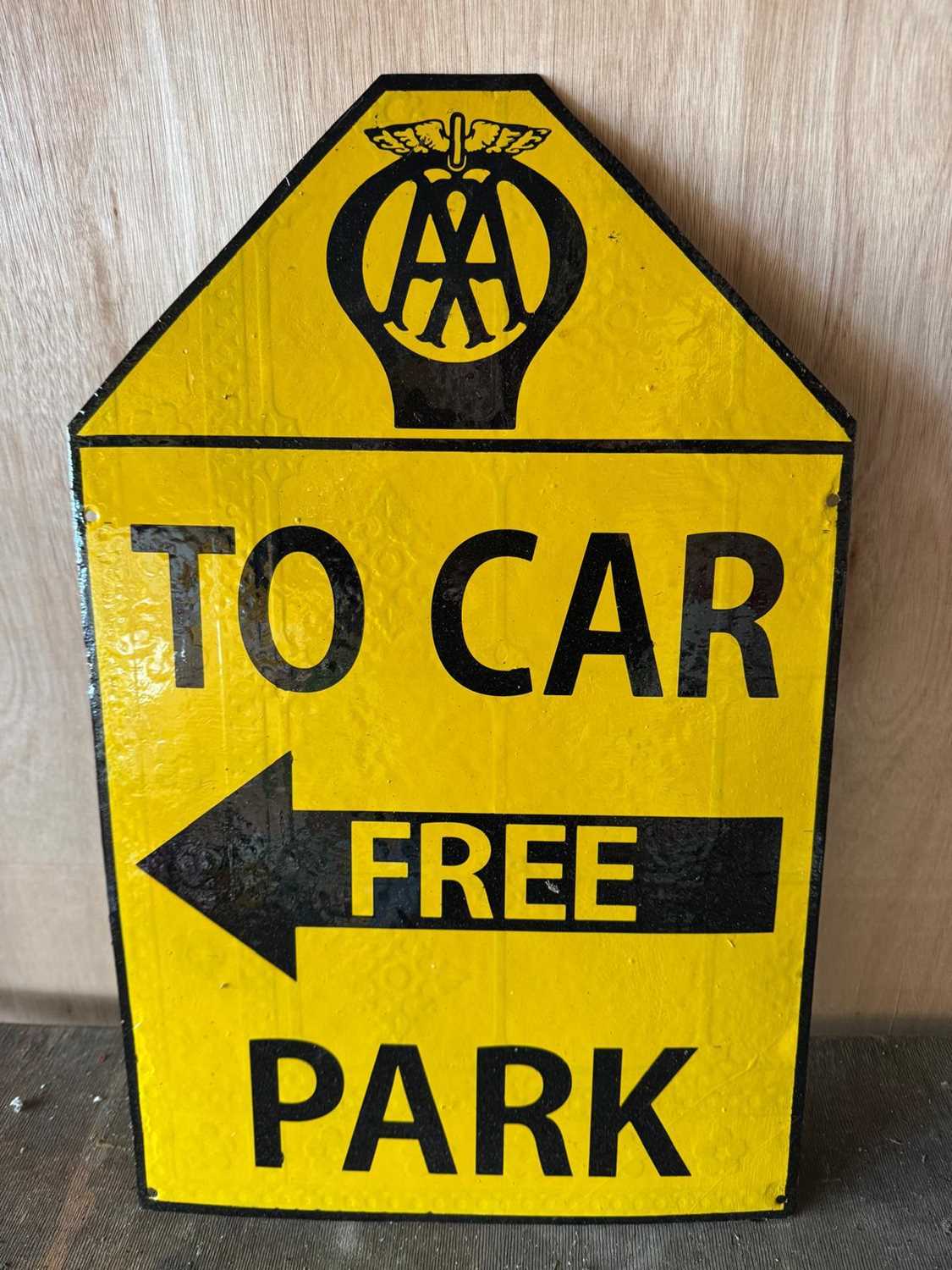 Lot 173 - TO THE CAR PARK PAINTED REPRO SIGN 22