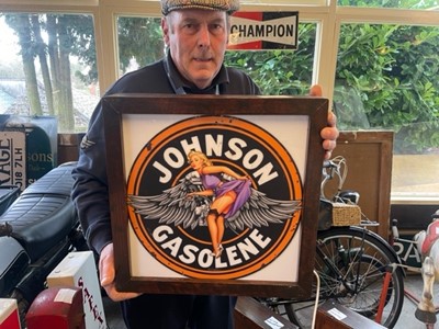 Lot 241 - JOHNSON GASOLINE LIGHTBOX