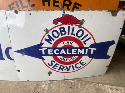 Lot 251 - RARE ORIGINAL MOBILOIL TECALEMIT SIGN
