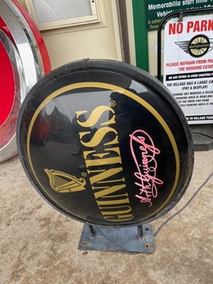 Lot 111 - WALL MOUNTED ILLUMINATED GUINNESS SIGN