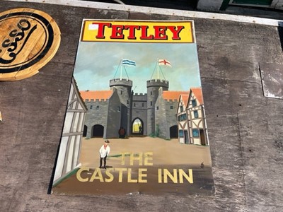 Lot 179 - TETLEY "THE CASTLE INN" PUB SIGN