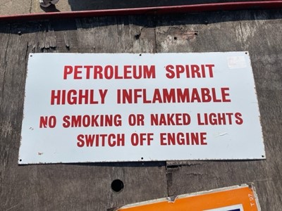 Lot 180 - METAL PETROLEUM SPIRIT SIGN