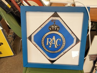 Lot 171 - RAC WOODEN LIGHTBOX