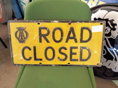 Lot 101 - AA ROAD CLOSED SIGN