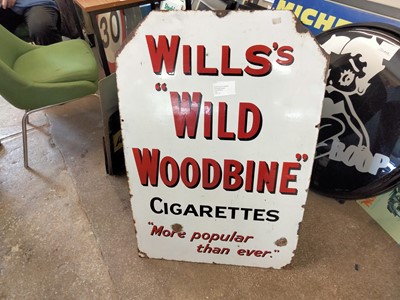 Lot 109 - WILLS WILD WOODBINES SIGN