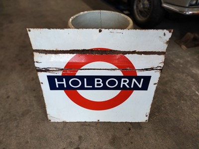 Lot 323 - ENAMEL HOLBORN UNDERGROUND SIGN