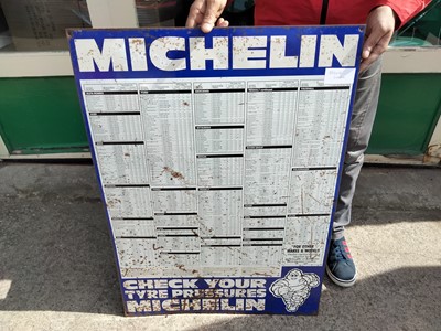 Lot 11 - MICHELIN TYRE PRESSURE SIGN