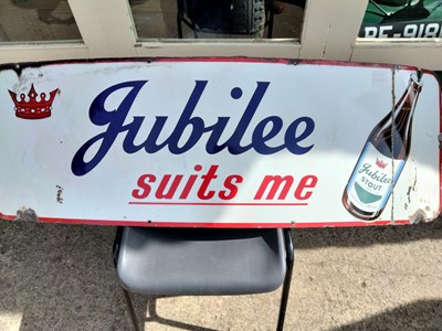 Lot 15 - JUBILEE STOUT ENAMEL SIGN