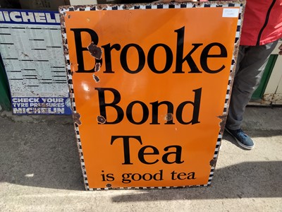 Lot 17 - BROOKE BOND TEA LARGE ENAMEL SIGN