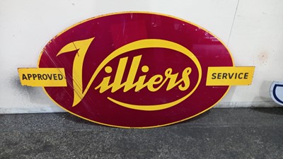 Lot 66 - VILLIERS PLASTIC SIGN