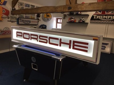 Lot 309 - LARGE ILLUMINATED PORSCHE SIGN