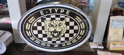 Lot 510 - JAGUAR E-TYPE LIGHT UP SIGN