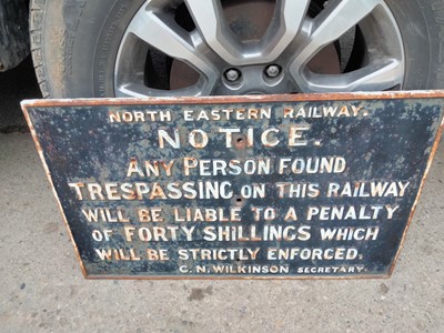 Lot 165 - NORTH EASTERN RAILWAY SIGN