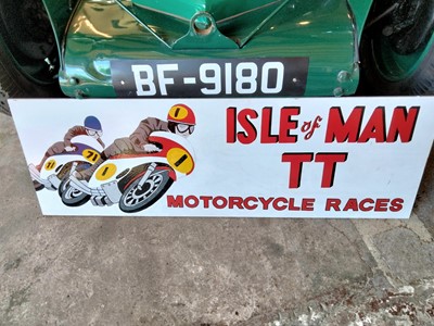 Lot 456 - T T RACER WOODEN SIGN