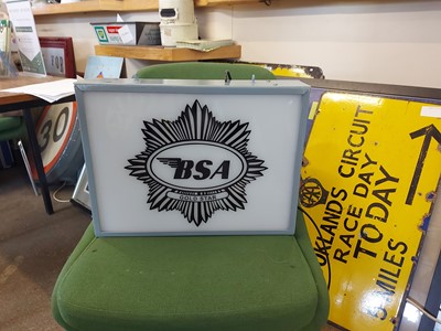 Lot 570 - BSA GOLDSTAR DOUBLE SIDED ILLUMINATED REPRO SIGN