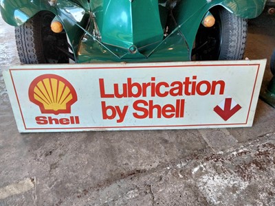 Lot 598 - SHELL LUBRICATION METAL SIGN