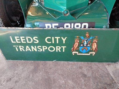 Lot 599 - LEEDS CITY TRANSPORT ALUMINIUM SIGN