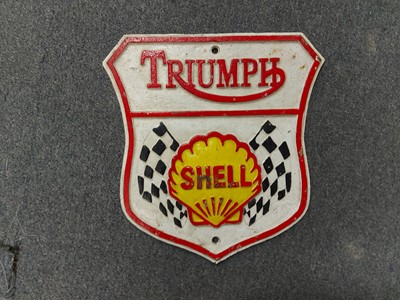 Lot 465 - TRIUMPH & SHELL PLAQUE