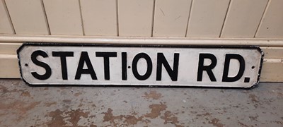 Lot 547 - STATION ROAD SIGN