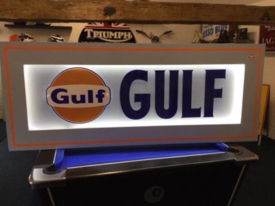 Lot 171 - LARGE ILLUMINATED GULF SIGN