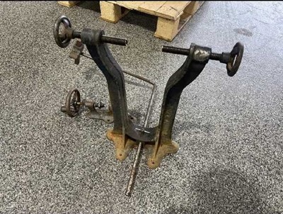 Lot 199 - BICYCLE WHEEL STRAIGHTENING JIG AND SPOKE THREADING MACHINE
