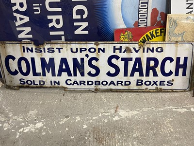Lot 158 - ENAMEL COLEMANS STARCH SIGN