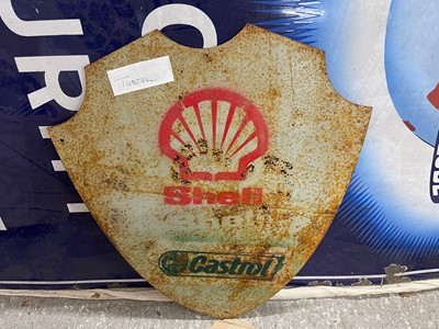 Lot 160 - SHELL & CASTROL DOUBLE SIDED SIGN