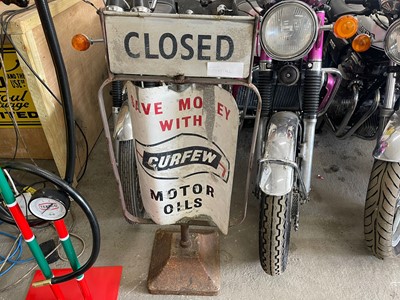 Lot 256 - ROTATING CURFEW MOTOR OILS SIGN