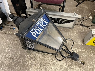 Lot 299 - LARGE POLICE LAMP & BRACKET