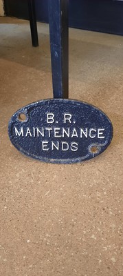 Lot 426 - BR MAINTENANCE END SIGN