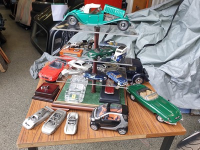Lot 516 - COLLECTION OF MODEL CARS ON STAND