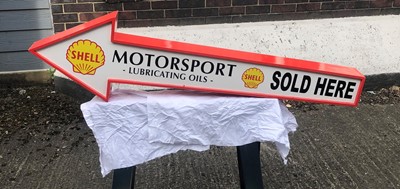 Lot 129 - 4FT LONG SHELL MOTORSPORT SIGN