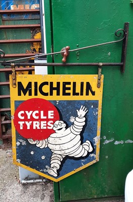 Lot 333 - MICHELIN DOUBLE SIDED SIGN WITH BRACKET
