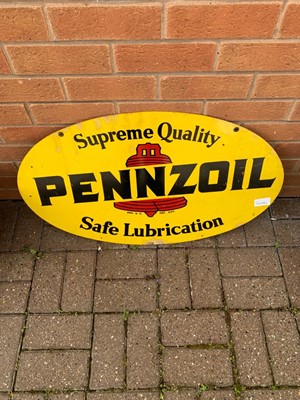 Lot 56 - DOUBLE SIDED PENNZOIL SIGN