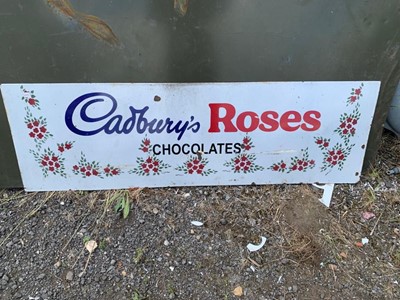 Lot 96 - CADBURYS ROSES ENAMEL SIGN