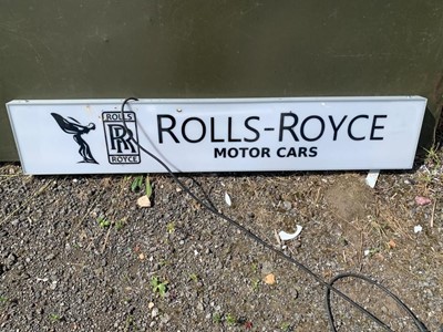 Lot 109 - ROLLS ROYCE ILLUMINATED SIGN