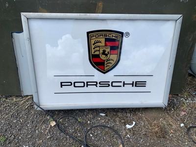 Lot 116 - DOUBLE SIDED PORSCHE ILLUMINATED SIGN