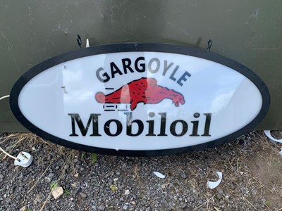 Lot 141 - MOBILOIL ILLUMINATED SIGN